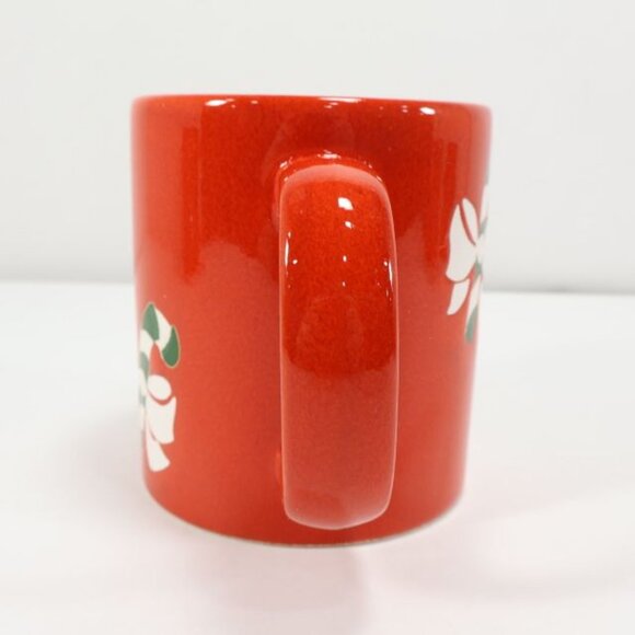 Vintage Waechtersbach Christmas Coffee Mug Tea Cup Candy Cane Red - Picture 4 of 6